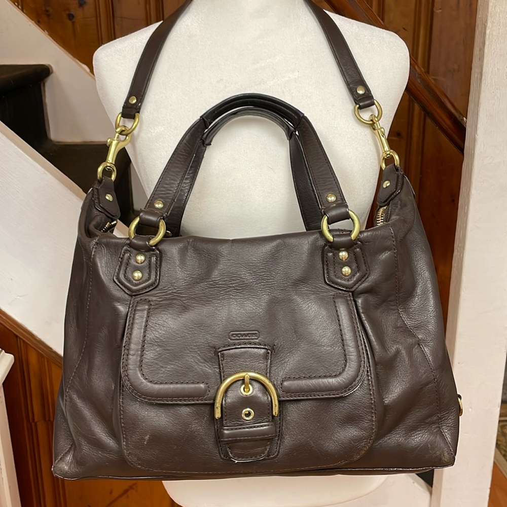 Coach Campbell Mahogany Leather Handbag